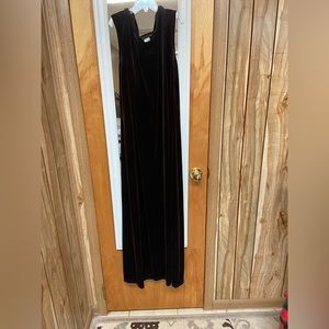 Brown Velour Maxi Dress